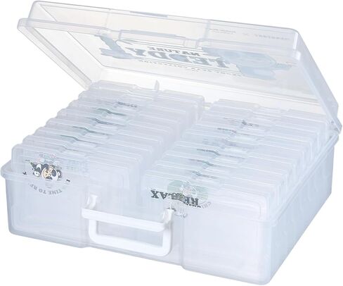 novelinks 4" x 6" Photo Storage Box Photo Case with Handle-16 Inner Photo Keeper Photo Organizer Picture Storage Containers Box (Camping Style Teddy Bear) in Kuwait