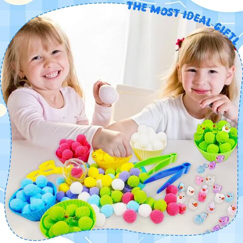 Bbiamsleep 352 Pcs 4th of July Sensory Bin Filler Fine Motor Skills Counting Sorting Pom Poms Decorations Patriotic Sensory Bin Items for Independence Day Sorting Counting Training in Saudi Arabia