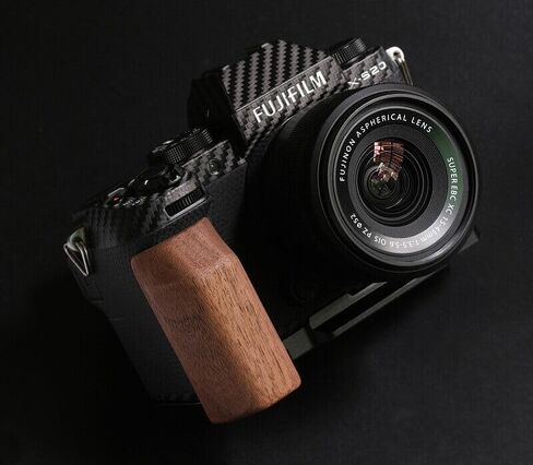 Handmade Wood Hand Grip Holder Handle for X-S20 XS20 Camera with Alloy Baseplate (Ebony(Black Alloy Base)) in Saudi Arabia