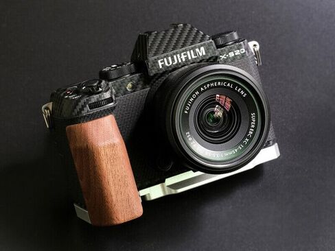 Handmade Wood Hand Grip Holder Handle for X-S20 XS20 Camera with Alloy Baseplate (Ebony(Black Alloy Base)) in Saudi Arabia