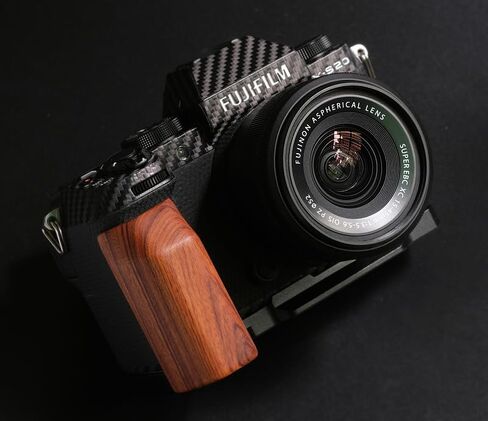 Handmade Wood Hand Grip Holder Handle for X-S20 XS20 Camera with Alloy Baseplate (Ebony(Black Alloy Base)) in Kuwait