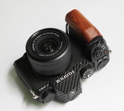 Handmade Wood Hand Grip Holder Handle for X-S20 XS20 Camera with Alloy Baseplate (Ebony(Black Alloy Base)) in Kuwait