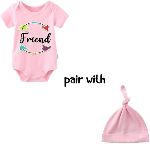 Baby Triplets Bodysuit Best Friends Forever Newborn Twin Clothes Boys Romper Girls Outfit With Hat Set in Kuwait