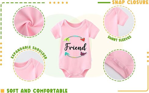 Baby Triplets Bodysuit Best Friends Forever Newborn Twin Clothes Boys Romper Girls Outfit With Hat Set in Kuwait