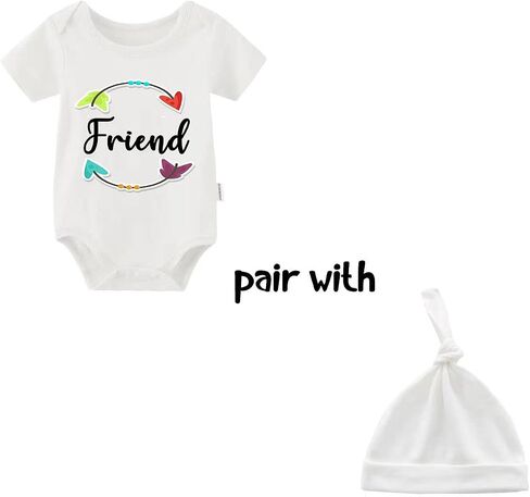 Baby Triplets Bodysuit Best Friends Forever Newborn Twin Clothes Boys Romper Girls Outfit With Hat Set in Kuwait