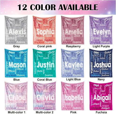 Ships Next Day, Personalized Blanket for Kids Custom Baby Blanket with Name Customized Flannel Throw Blanket Personalized Christmas Blankets Gifts for Girls Boys Men Women Mom in Saudi Arabia