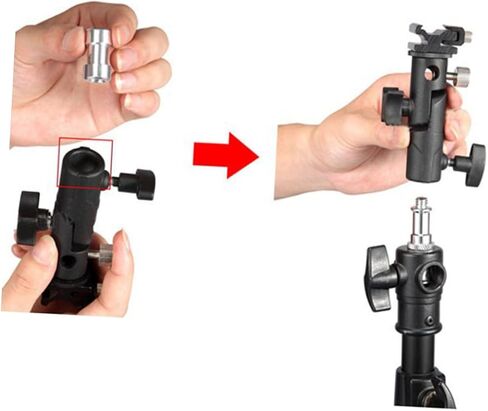 Homsfou Metal Flash Holder Bracket Mutbrella Counting لكاميرات DSLR ومصابيح LED يتصاعد أحذية قياسية متوافقة مع التصوير الفوتوغرافي والفيديو in Kuwait