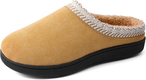 Mixin Womens House Slippers مريح الفراء الدافئ مبطن بأحذية غرفة نوم الرغوة مع مطاط مضاد للانزلاق في الهواء الطلق في الهواء الطلق in Kuwait
