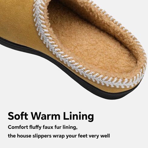 Mixin Womens House Slippers مريح الفراء الدافئ مبطن بأحذية غرفة نوم الرغوة مع مطاط مضاد للانزلاق في الهواء الطلق في الهواء الطلق in Kuwait