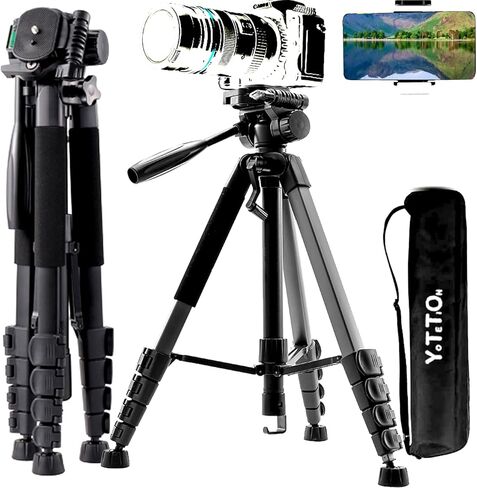 79 Inch Camera Bracket, 5-Section Adjustable 3-Way Gimbal Bracket, Monopod, Travel Telescope Bracket, Horizontal Telescope, Mobile Phone Professional Stand in Saudi Arabia