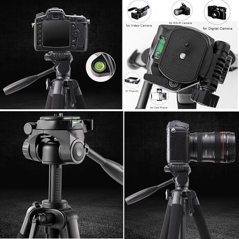 79 Inch Camera Bracket, 5-Section Adjustable 3-Way Gimbal Bracket, Monopod, Travel Telescope Bracket, Horizontal Telescope, Mobile Phone Professional Stand in Saudi Arabia