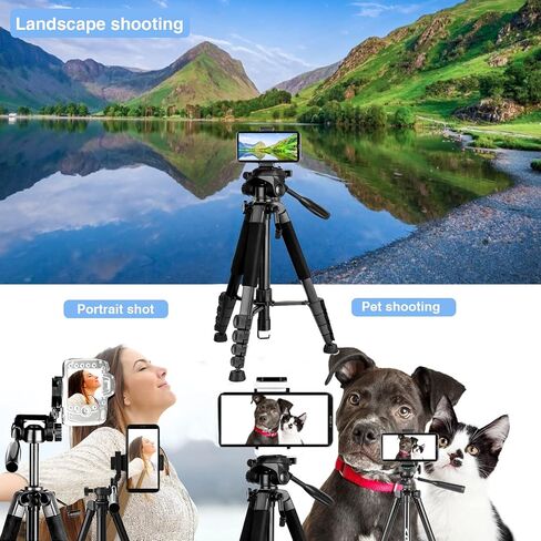79 Inch Camera Bracket, 5-Section Adjustable 3-Way Gimbal Bracket, Monopod, Travel Telescope Bracket, Horizontal Telescope, Mobile Phone Professional Stand in Saudi Arabia