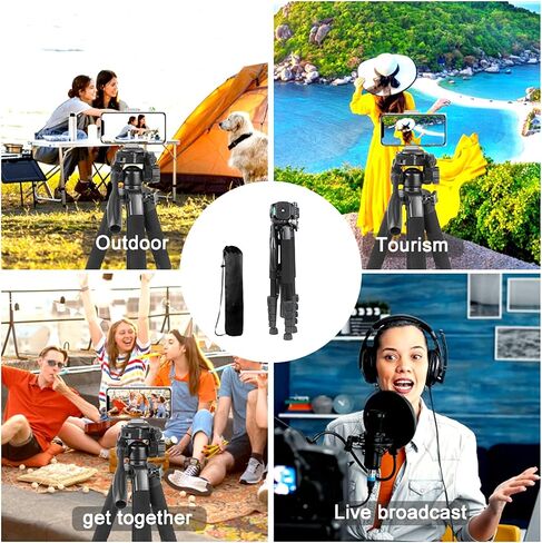 79 Inch Camera Bracket, 5-Section Adjustable 3-Way Gimbal Bracket, Monopod, Travel Telescope Bracket, Horizontal Telescope, Mobile Phone Professional Stand in Saudi Arabia