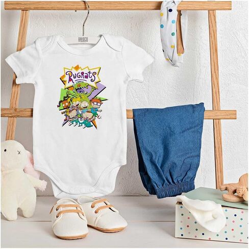 Brisco Brands Rugrats Retro Cartoon Characters Baby Romper Boys or Girls in Kuwait