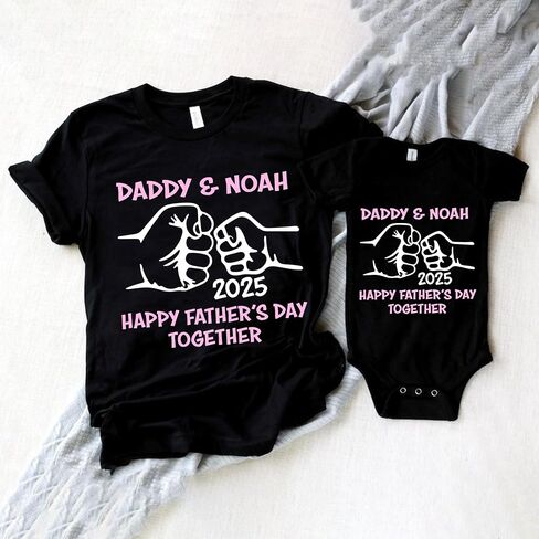Custom Our First Fathers Day Matching Shirts, Dad and Son Matching Outfits, Father and Daughter Shirts in Saudi Arabia