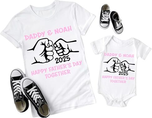 Custom Our First Fathers Day Matching Shirts, Dad and Son Matching Outfits, Father and Daughter Shirts in Saudi Arabia