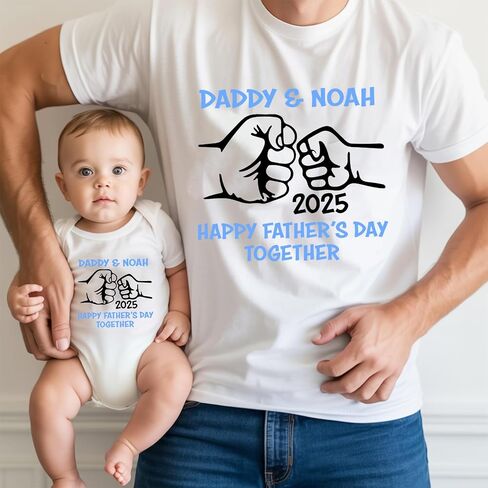 Custom Our First Fathers Day Matching Shirts, Dad and Son Matching Outfits, Father and Daughter Shirts in Saudi Arabia