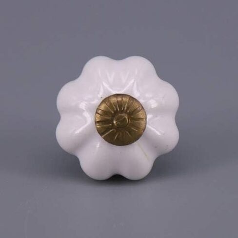 1x ceramic pumpkin knobs lovely children room Dresser handles porcelain jewellery box drawer cabinet small knobs 25x24mm - (Color: Blue) in Saudi Arabia