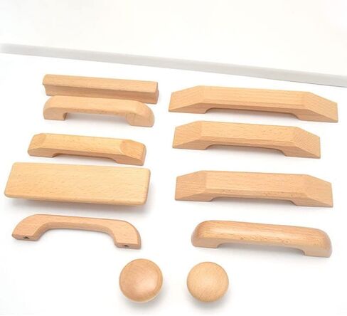 Modern Beech Wooden Handles For Cabinet And Wardrobe Drawer Handles Drawer Dresser Door Knobs Cupboard Knob Furniture Handle in Saudi Arabia