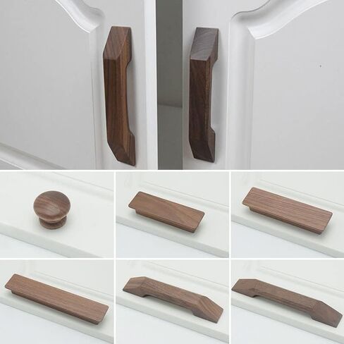 Modern Beech Wooden Handles For Cabinet And Wardrobe Drawer Handles Drawer Dresser Door Knobs Cupboard Knob Furniture Handle in Saudi Arabia