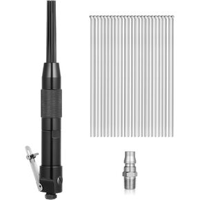 Compact Air Needle Scaler with 40 Pieces 7' Descaling Needles Air Powered Remove Slag Rust Paint and Dirt Quickly