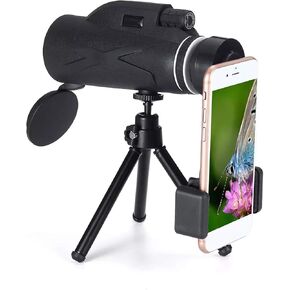 Monocular Telescope, HD 80 x 100 Waterproof Monocular Telescope with Smartphone Adapter Tripod, Great for Adult Bird Watching Outdoor Travel Seeing