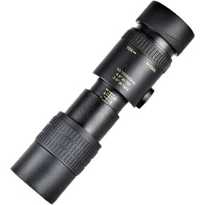 Portable Binoculars High Power 10-300x40 Monocular Telescope, High Zoom Monocular Telescope with BAK4 Prism Lens Monocular with Smartphone Adapter and Tripod for Adults Bird Watching