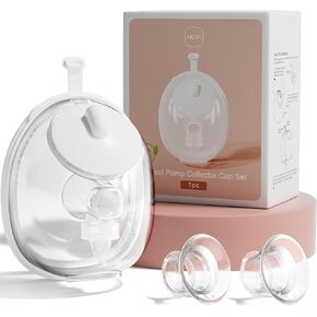 NCVI Wearable Breast Pump Cup Accessories Suitable for 8138/8787/8786/8122-3, Hands Free Breast Pump Cups, 21/24/28mm Flanges, 2 Pack