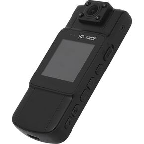 Yosoo Mini Body Camera, Camera Video Recorder with 1080P Motion Detection 180 Degree Rotation Lens 1.54inch Display Worn for Travel Law Enforcement Outdoors