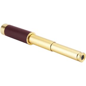 Brass Telescope for Kids and Beginners, 25x30 Zoomable Portable Pirate Spyglass for Cruise ShipWatching Games Hiking Hun
