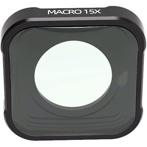 NC HD 15X Macro Close Up Multi-Layer Coating Camera Lens Filter Black Optical Glass Lens Vlog for Gopro Hero 9