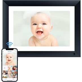Evatronic 11 Inch Digital Photo Frame, 2K WiFi Smart Picture Frame, Touch Screen, Photos and Videos Sharing via App, Email, Unlimited Cloud Storage, Blue, for Mom