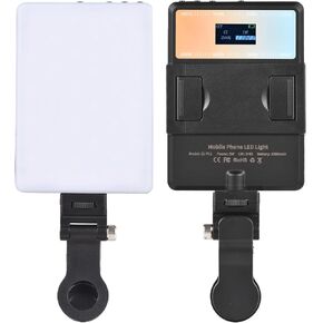 Andoer LED Video Light, Pocket Vlog Bicolor LED Light 2500K-9000K Dimmable with LCD Display, 1/4" Threaded Holes, 2000mAh Battery for Youtube Video Photography