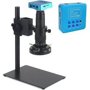 Microscope Kit 48MP 4K 2K Digital Video Microscope Camera Industrial Monocular 180X Zoom C-Mount Lens Microscope Lens Adapters