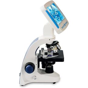 Microscope Kit Professional 2000X Digital Compound Biological, Microscope LED School Laboratory with Screen Measuring Line Microscope Lens Adapters