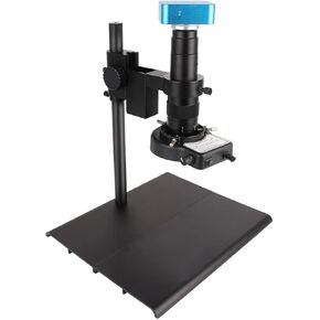 Microscope Kit HDMI VGA 48MP 4K USB Digital Video Monocular Microscope Camera Continus Zoom 180X C-Mount Microscope Lens Adapters