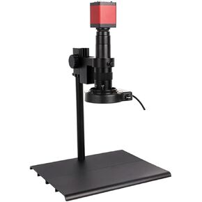 Microscope Kit HDMI VGA 48MP 4K USB Digital Video Monocular Microscope Camera Continus Zoom 180X C-Mount Microscope Lens Adapters