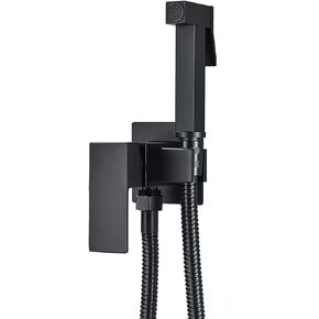 HandheldSprayer Wall Mount Cloth Diaper Sprayer BrassSprayer for Toilet for Bathroom Balconies Hot and Cold HandheldSprayer for Toilet Set,Toilet Sprayer Black