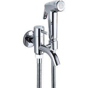 Hand HeldSprayer for Bathroom Toilet,Mop Pool Faucet Diaper Sprayer Shattaf,ToiletHose High Pressure with Adjustable Water Flow, Valve and Spray Holder