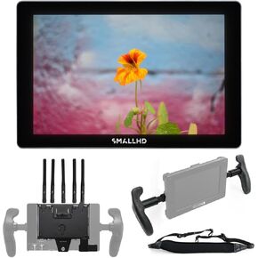 SmallHD Indie 7 7" Full-HD 16:9 Touchscreen On-Camera Monitor, Bundle with Teradek Bolt 6 750 Gold Mount Receiver Module and Rubber Handles