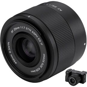 VILTROX 25mm F1.7 FE APS-C Lens for E-Mount Cameras,AF 25 f/1.7 E-Mount Large Aperture STM Prime Lens for Sony ZV-E10 FX30 FX3 A7C A7RII A7SIII A7III A7RIII A7IV A7RIV A7RV A9 ZVE1 a6600 0 A67 00 EU