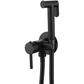 HandheldSprayer for Toilet, Brass HandheldAttachment Baby Cloth Diaper Sprayer, with Hot and Cold Water Wall-MountedhiddenSprayer for Kitchen and Toilet Cleaning, Black