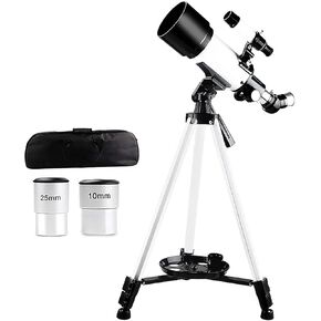 Telescope for Astronomical Beginners and Children, 70MM HD Refractor Telescope with Adjustable Stand and Phone Holder, Fully Coated Lens