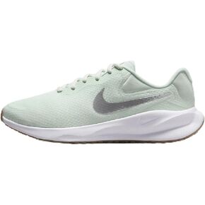 Nike Revolution 7 Women's Road Running Shoes (Extra Wide) (FZ6829-303, Barely Green/White/Platinum Tint/Metallic Silver) Size 7