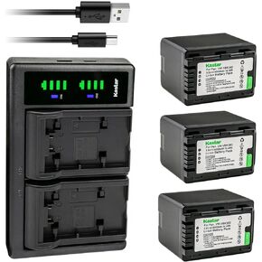 Kastar VW-VBK360 LTD2 USB Battery Charger Replacement for Panasonic HDC-SD60PC, HDC-SD60S, HDC-SD66, HDC-SD80, HDC-SD80GK, HDC-SD80P, HDC-SD80PC, HDC-SD80R, HDC-SD90, HDC-SD90EB-W-2012