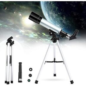Ultra Hd, Telescope for Adults Astronomy Beginners,50Mm Aperture 360Mm Portable Astronomical Refracting Travel Telescope,with Tripod, and Finders Scope