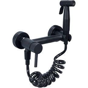 Sprayer for Toilet, Handheld Sprayer Kit Adjustable Water Pressure Control Cloth Diaper Sprayer with Retractable Spring Hose and Brass Ceramic Angle Valve, for Personal Hygiene Etc