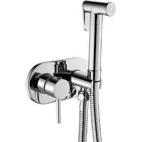 ToiletSpray Set HandheldSprayer for Toilet, Brass Cloth Diaper Sprayer Kit Chrome Baby Diaper Cloth Washer Hot and Cold Water HandheldToilet Attachment Sprayer with 1.2m Shower Ho(Square)