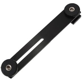 2-in-1 Dual Camera Flash Bracket Tripod Mount 1/4 Screw Flash Light Holder for Wedding Birthday Event