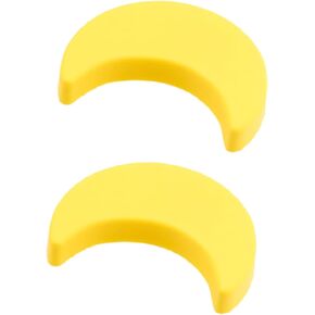 Modern Door Handles，Plastic Door Handle，Closet Knob 2 Pcs Wardrobe Cartoon Rubber Handle Cabinet Door Drawer Child Handle, Yellow